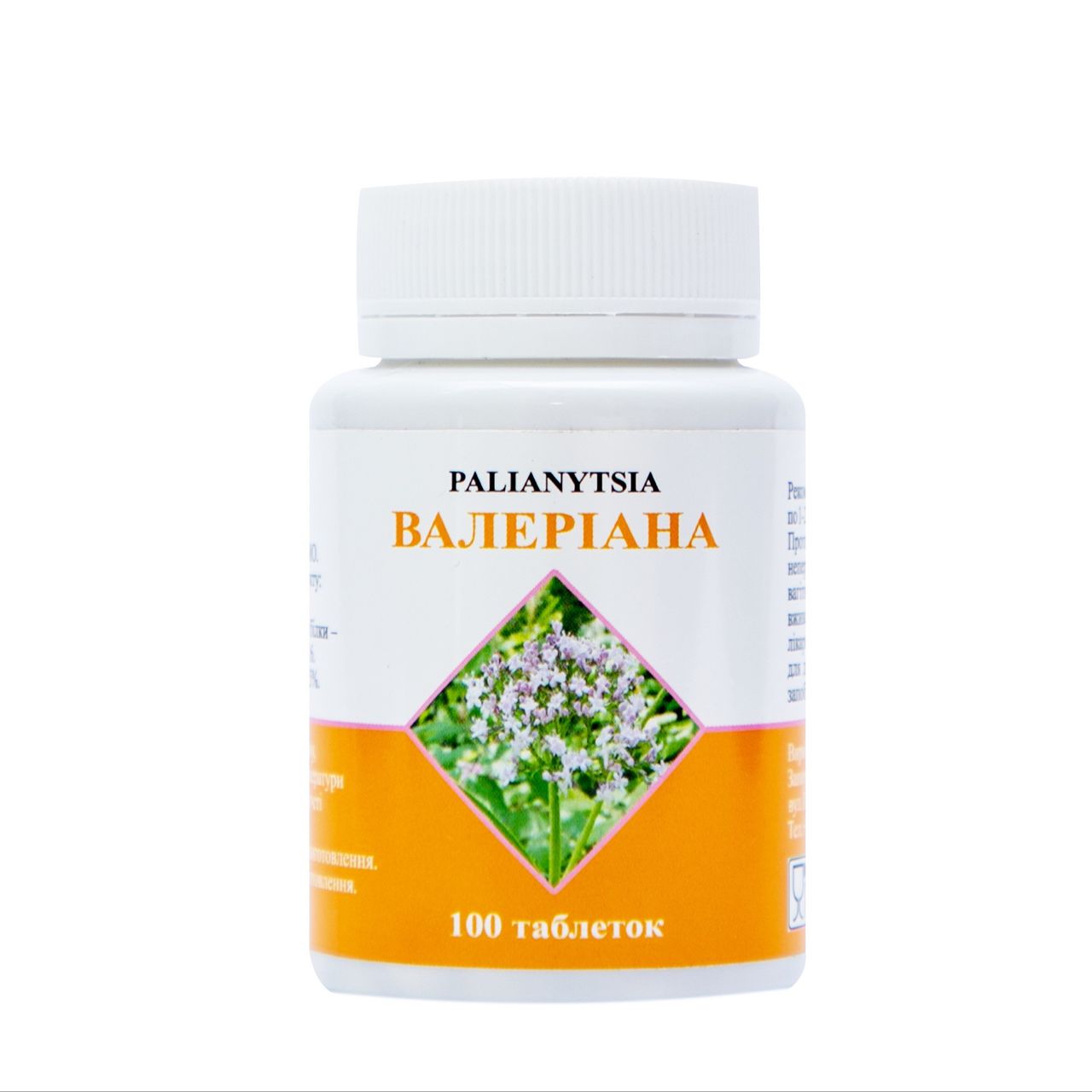 Валериана, PALIANYTSIA, 180 мг, 100 таблеток